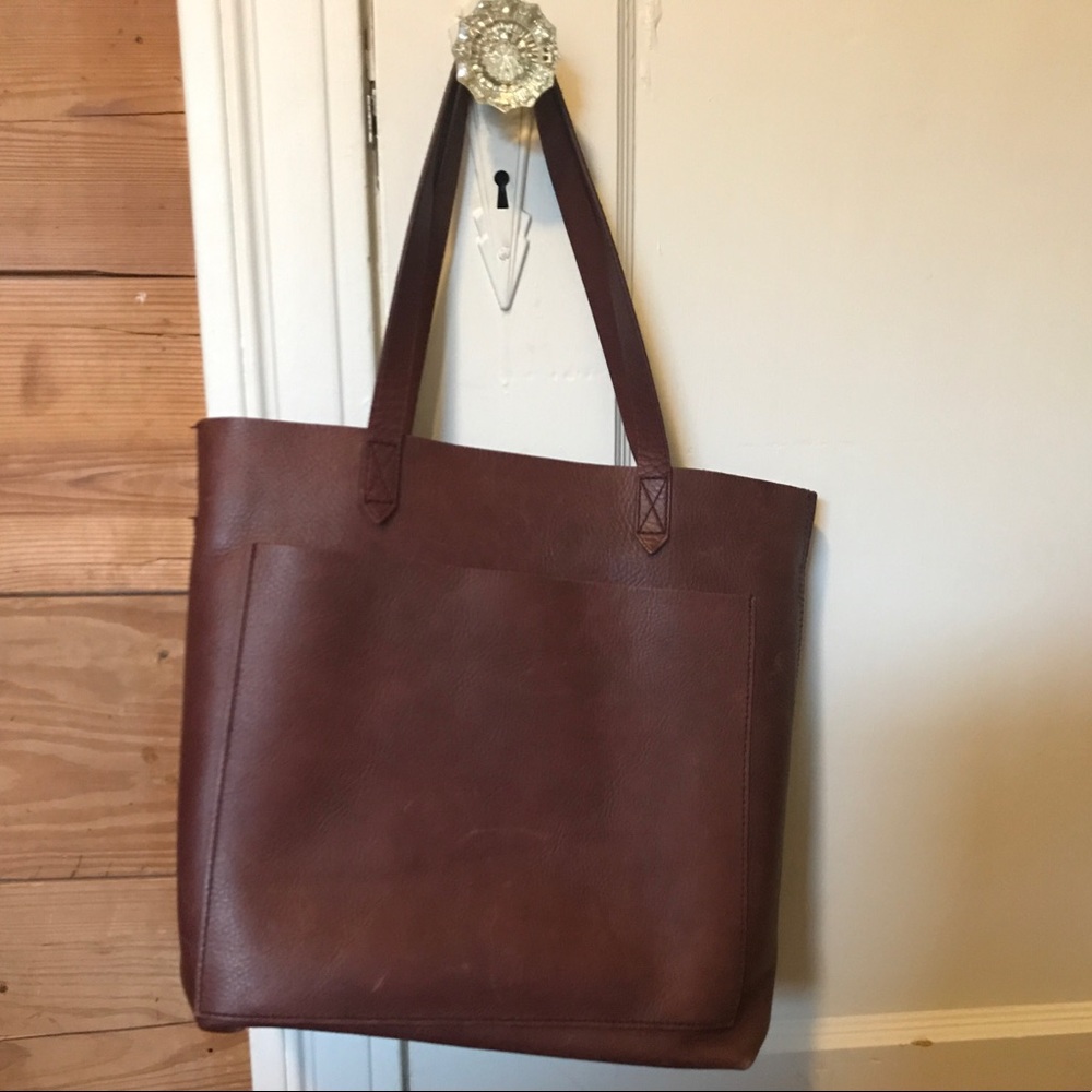 Madewell medium leather transport tote